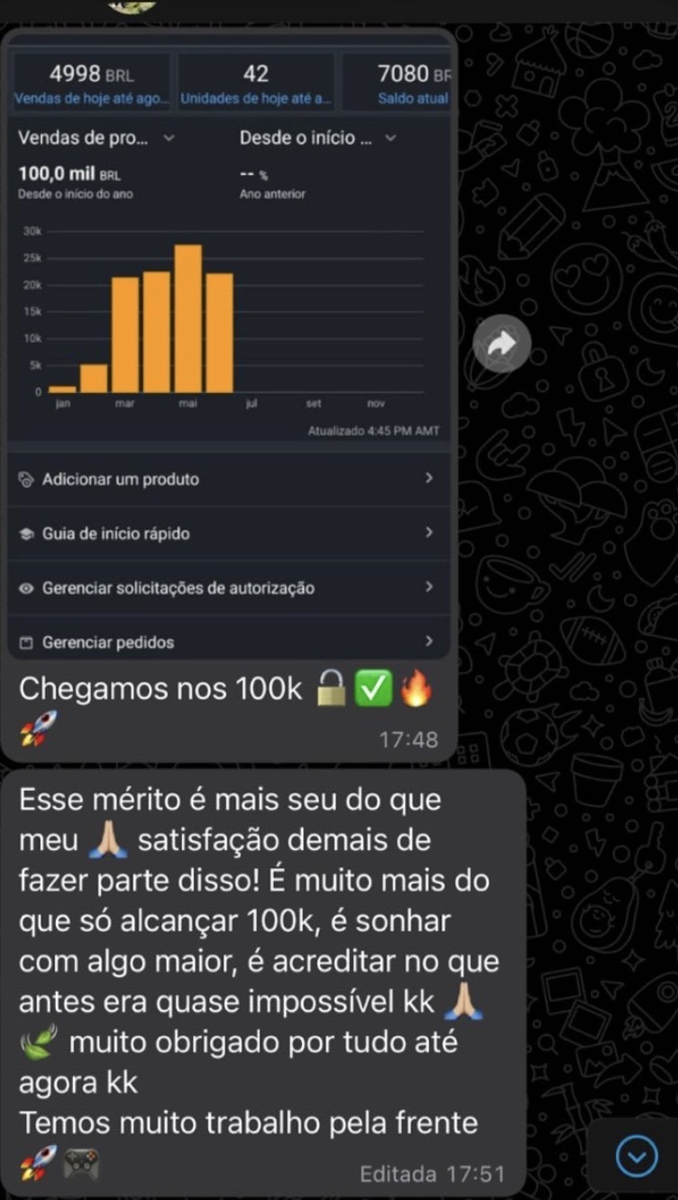 Depoimento — Primeiros R$ 100k